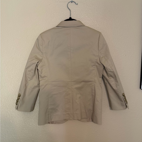 NEW J Crew Crewcuts Thompson Cotton Blend Khaki Blazer Jacket  Boys Size 4-5 - Picture 3 of 4